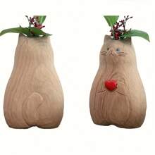 猫花瓶装饰摆件爱猫花瓶、家居装饰、花瓶、餐桌装饰 - 彩色 - 查看 9