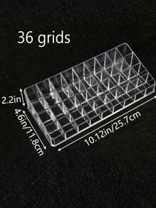 1 件 16 格透明亚克力收纳盒，化妆品收纳盒，彩妆展示架，4 种尺寸可选，适用于假日海滩、浴室收纳、卧室收纳，大容量 - 無色 - 查看 8