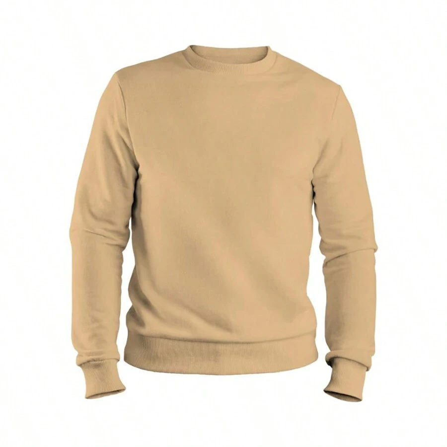 Men Hoodies - 卡其色 - 查看 1