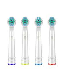 4 件 ABS 电动牙刷替换刷头，日常多用途电动牙刷替换刷头，家居浴室装饰秋季装饰，返校 - 白色 - 查看 1