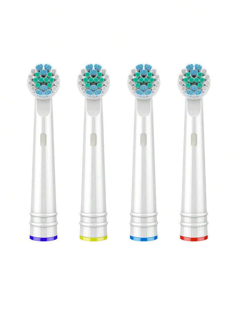 4 件 ABS 电动牙刷替换刷头，日常多用途电动牙刷替换刷头，家居浴室装饰秋季装饰，返校 - 白色 - 查看 1