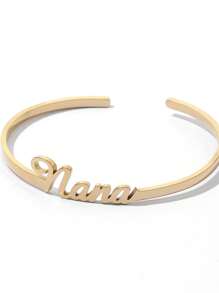 1pc Minimalist Customized Name Bracelet, Personalized Name Casual Bracelet, Custom Gift For Her, Christmas Gift, Valentine's Day Gift, Mother's Day Gift, Graduation Gift, Bridesmaid Gift