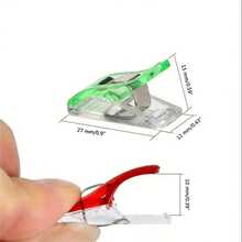 50 piezas de clips de plástico multifuncionales - colores variados y vibrantes, tamaño compacto mini, escala de fijación precisa, versátil para oficina, merienda, costura, uso en hacha - material de plástico duradero - colores mezclados - Ver 4