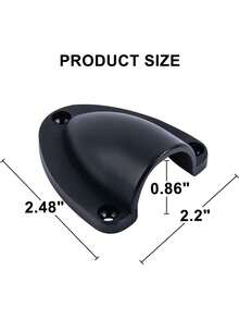 GOTURE 船用電線電纜通風口蓋：4 件尼龍 2-1/2 英吋翻蓋式通風口適用於船用光滑邊緣厚度 1/8 英吋電線通風口蓋翻蓋式通風口黑色 - 黑色 - 查看 2