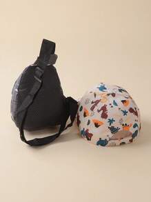 2pcs Children's Baseball Cap And Cross-Body Bag Set, Unisex Casual Wear For Daily Activities, Going Back To School, Outdoor Sun Ion All Year Round - 2PC - View 10