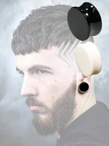 2入組3mm-38mm實心亞克力耳塞穴道,適合日常穿戴、休閒穿戴、工作、派對,帶有穿孔耳環和個性化風格,是家庭、朋友、兄弟姐妹和節日禮物的理想選擇 - 亞克力實心耳擴 - 查看 2