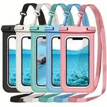 2 Packs Of Extra-Large Waterproof Pouches - Keep Your Smartphone Dry & Protected Underwater! - Multicolor - View 1