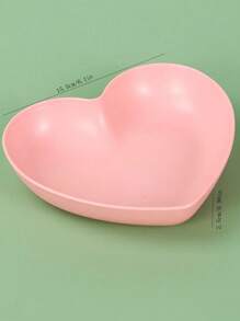 1/10 piezas Plato de plástico con forma de corazón, adecuado para contener dulces, frutas, uso en el hogar y fiestas - Rosa - Ver 3