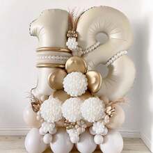 40-Inch Digital Balloon Birthday Anniversary Party Decoration Aluminum Foil Balloon For Birthday Party Decoration,Christmas - Cream - View 7