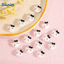 15入組多色小頭像樹脂珠寶DIY可用作項鍊、耳環、吊墜、鑰匙扣、吊飾等配件 - kt - 查看 4