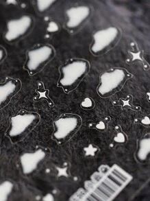 1片雲朵美甲貼紙，雲霧天氣自粘壓紋美甲貼紙，美甲裝飾 - 彩色 - 查看 4