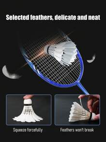 Titanium High-Elastic Badminton Racket/ Wind Resistant Training & Competition Shuttlecock, Not Easy To Break Indoor/Outdoor - Multicolor - View 1