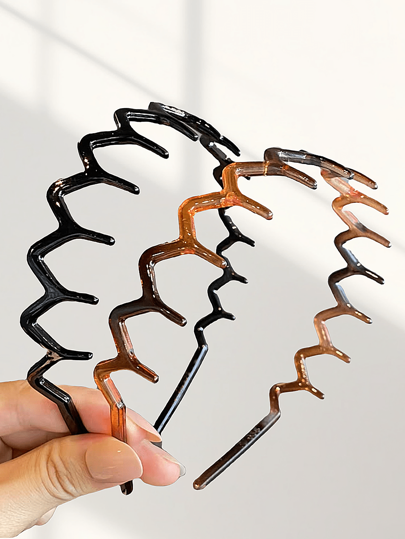 1 szt. Prosta, podstawowa opaska damska z dużym, falistym wzorem, plastikowa opaska do stylizacji włosów, opaska do włosów, obręcz do włosów, opaska do włosów, opaski na głowę z obręczą do włosów