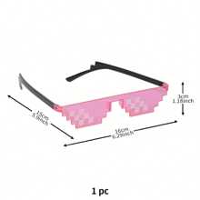 1 件，节日派对道具，派对照片，道具，马赛克趣味派对眼镜，动漫像素眼镜，便宜的东西，奇怪的东西，迷你的东西，可爱美学的东西，酷炫小工具，不寻常的物品，派对装饰品，派对用品 - 彩色 - 查看 12