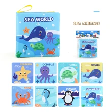 9 Stile von Stoffbüchern für Kleinkinder und Kleinkinder, Frühpädagogische Spielzeuge, Meerestiere, Palm Bücher, die nicht zerrissen werden können, mehrere kognitive Baby-Stoffbücher