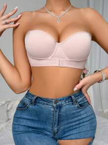 Peach Girl Pink Comfortable & Breathable Bra, Push-Up Underwire Strapless Bra, Daily Wear & Invisible Bra - Pink - View 4