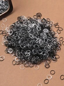 1000pcs/Set Cute High Elasticity Hair Ties, Disposable Hair Scrunchies For Women, Pony Tail Holders, Colorful Hair Accessories Ponytail Holders, Hair Bobbles ,Gym Sport Outfit ,Hair Rope Head Accessories Rubber Bands - Multicolor - View 3