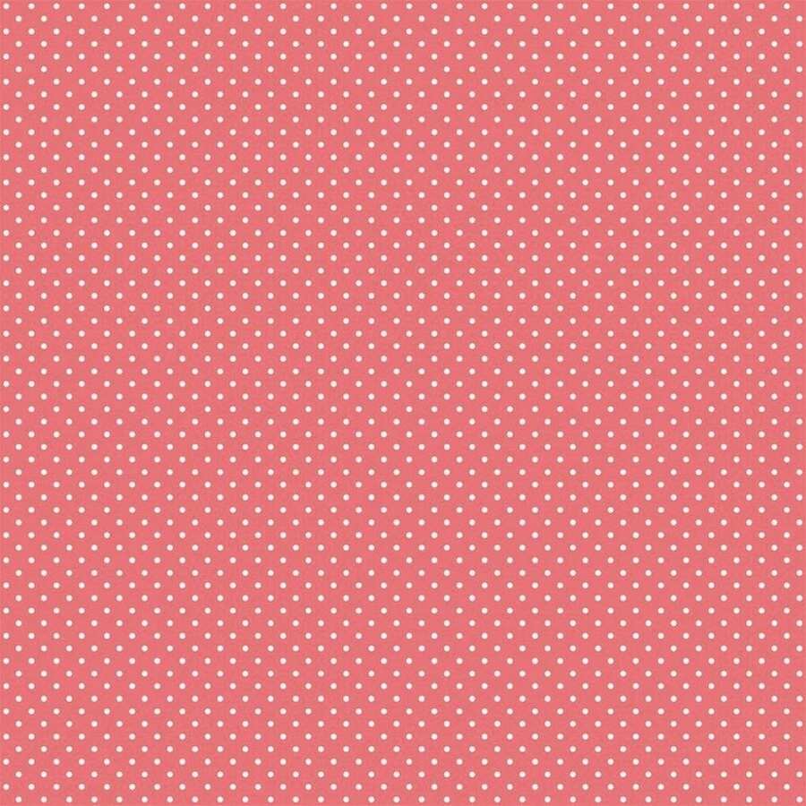 Tricoline Poá Per Meter Printed 100% Cotton - 1.5m Wide - Micro Poá Coral - View 1