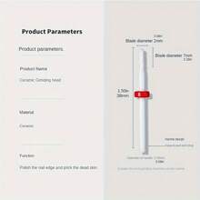 1 o 4 pezzi/set di teste di levigatura in ceramica per arte di unghie, strumenti per rimuovere le cuticole esfolianti, bastoncini per la cura delle unghie pre-trattamento, attrezzatura per manicure non dannosa, con custodia protettiva - Multicolore - Visualizzare 3