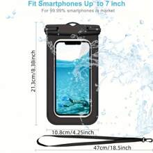 2 Packs Of Extra-Large Waterproof Pouches - Keep Your Smartphone Dry & Protected Underwater! - Multicolor - View 3