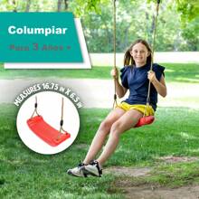 Juego de Columpio,Set de Columpio con Cuerda Ajustable,Columpio Hebilla,Seguro y Duradero,Juego de Columpios para Niños Mayores de 4 Años,se Puede Instalar en Interiores, Exteriores,árbol Etc. - Rojo - Ver 6