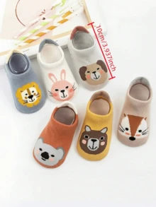 6 Pairs/Pack Baby Animal Anti-Slip Socks With Non-Slip Soles For Learning To Walk - Multicolor - View 5