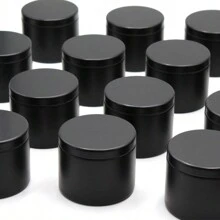 12入組4盎司蠟燭罐空罐，蠟燭罐，帶蓋蠟燭容器，適用於蠟燭製作，藝術與手工藝品，儲物罐，禮品 - 彩色 - 查看 11