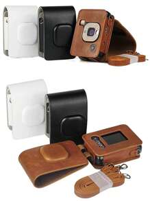 Protective Case Compatible With Instant Mini Liplay Hybrid Instant Camera And Printer, Soft PU Leather Bag With Removable/Adjustable Shoulder Strap Travel Digital Camera School College Back To School Camera Case Camera Bag Cannon Dorm Power Bank