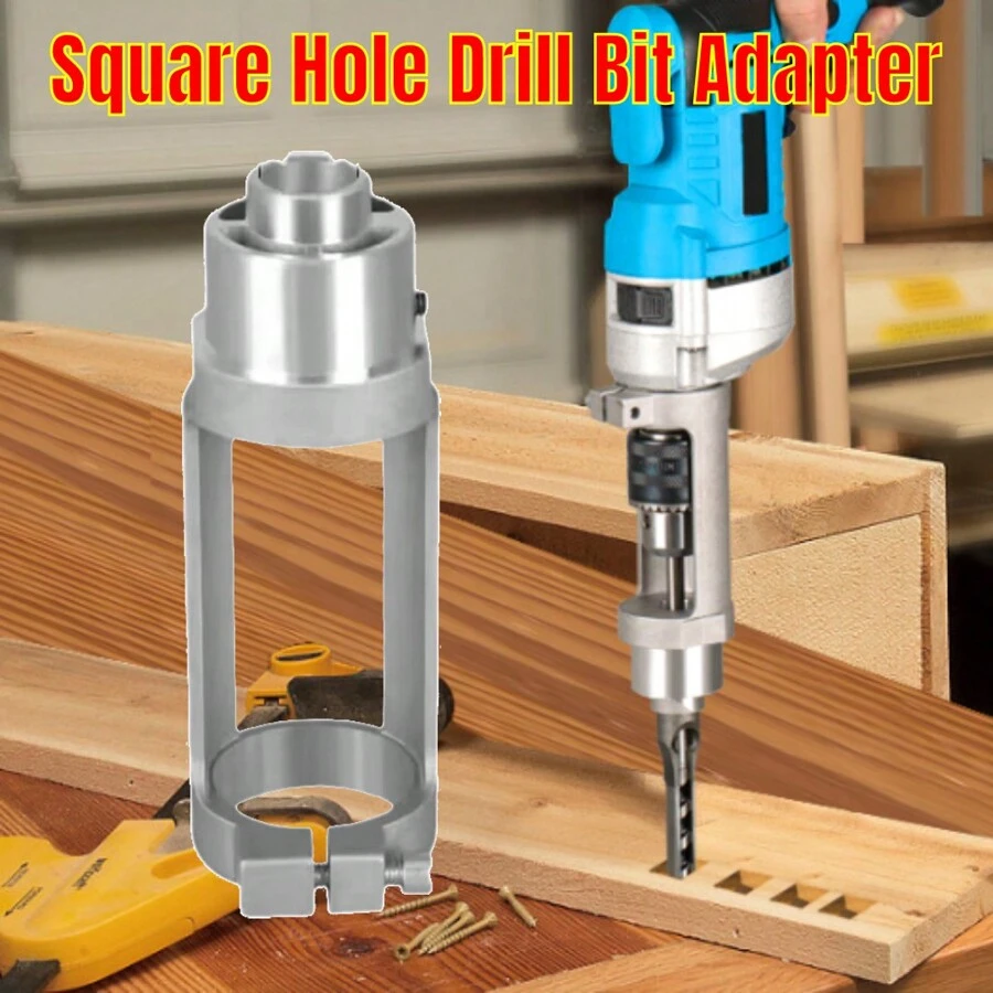 Woodworking Square Hole Drill Bit Set For Mortiser, Drill Press, And Bench Drill, Square Hole
