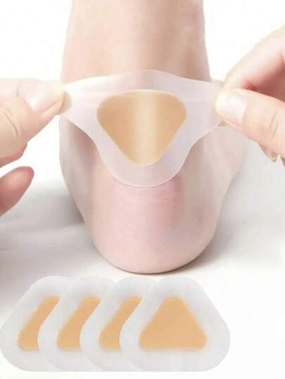 10pcs Gel Heel Protectors: Adhesive Blister Pads For Heel Liners, Shoes Stickers, Pain Relief & Foot Care Cushion Grip Clear
