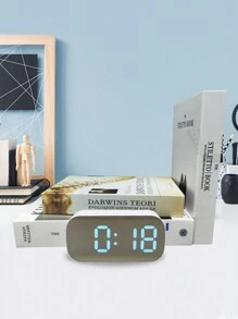 1pc Modern LED Digital Alarm Clock LED Back Light Display Desktop Clocks Electronic Clock For Home Office Travel Desktop Decor Clock Temperature Time Cycle Mode 5 Brightness Dimmer Room Decor Digital Clock - Apricot - View 16