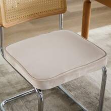 Mid Century Modern Dining Chairs Set Of 2, Velvet Accent Chairs With Natural Cane Back & Stainless Chrome Base, Famous Breuer Designed Chairs, Upholstered Rattan Kitchen Chairs - 米色 - 查看 10