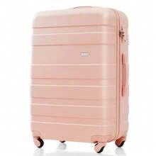 MERAX Luggage Sets New Model ABS Hardshell 3pcs Luggage Hardside Lightweight Durable Suitcase Sets Spinner Wheels Suitcase With TSA Lock 20''24''28''( Pink) - hồng - Xem 7