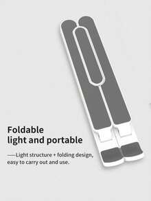 1 soporte plegable para PC, soporte para computadora - Blanco - Ver 4