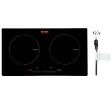 Electric Cooktop, 2 Burners, 24'' Induction Stove Top, Built-In Magnetic Cooktop 1800W, 9 Heating Level Multifunctional Burner, LED Touch Screen W/Child Lock & Over-Temperature Protection - màu đen - Xem 1