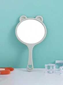 1 pezzo Specchio da trucco portatile creativo con maniglia a forma di orso e gatto, specchio regalo portatile stile coreano per ragazze per il dormitorio degli studenti specchio trucco, specchietti - Multicolore - Visualizzare 12