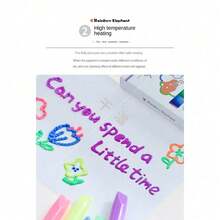 1 Set Of 6pcs Popcorn Pen Magic Bubble/DIY Graffiti Pen Three-Dimensional Expansion Pen Painting Pen/Magic Fluffy Pen - Multicolor - View 5