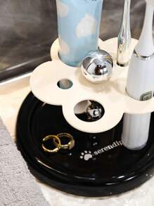 1pc Modern Bathroom Wall Mounted Toothbrush Holder - Space-Saving Storage For Electric Toothbrush, Toothpaste, And Hairbrush - Easy Installation, And Sleek Home Organizer For Bathroom Accessories Home Bathroom Decor Fall Decor Back To School