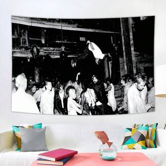 A Group Of People Dancing Die Lit Flag Classic Music Bedroom Decoration Wall Hanging Tapestry Room Decor