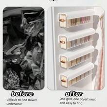 1 件壁挂式内衣收纳盒，适用于胸罩、内衣和袜子，衣柜收纳盒家居浴室装饰浴室收纳盒 - 白色 - 查看 3