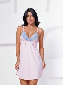 Women Nightgowns & Sleepshirts - Baby Pink - View 1