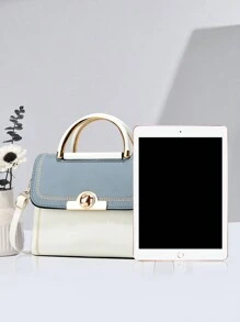 PLANEE Women's Vintage PU Crossbody Bag, Flap Shoulder Bag, Minimalist Style, For Office, Work, Fashionable Women's Shoulder Bag, Fashionable Solid Wallet For Women, A - 彩色 - 查看 3