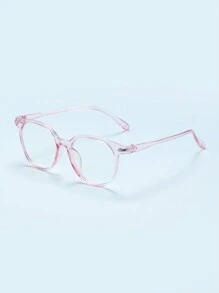 1 PC Boys Girls 12-16Y Acrylic Round Frame Campus Style Fashion Glasses For Daily Reading Use