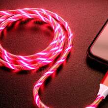 Led Flowing Light Fast Charging Charger Cable 3.28ft/1m, Tpe Charging Data Line Compatible With Vivo/OPPO Ultra/S24/S23 Ultra/S23/S22/S21 Series Compatible With IPhone 16, 16 Pro Max, 15, 15 Plus, 15 Pro, 15 Pro Max,Compatible With Xiaomi, Compatible With OnePlus Type C