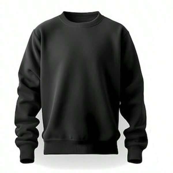 Blusa de frio moletom gola redonda modelo unissex sem capuz liso sem estampa