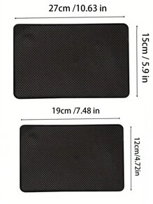 1pc Car Dashboard Sticky Anti-Slip PVC Mat, Non-Slip Gel Cushion With Car Shape, Interior Cell Phone Holder - Black - View 6