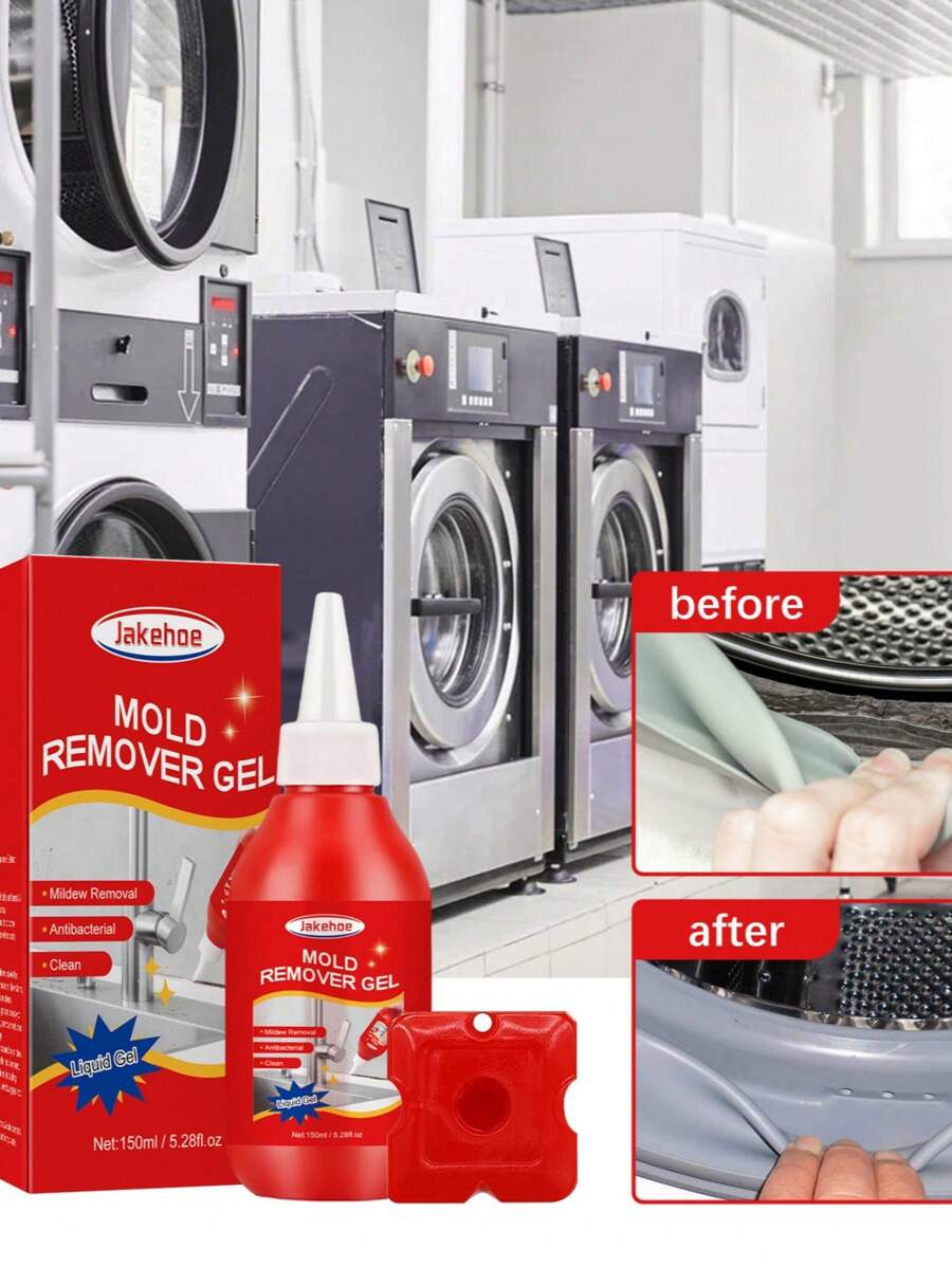 Mould Remover Gel Multi-Functional Mould Remover Wall Tile Crevice Refrigerator Washing Machine Gel Ring Cleaner (With Tools) - Red - View 1
