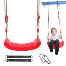 Juego de Columpio,Set de Columpio con Cuerda Ajustable,Columpio Hebilla,Seguro y Duradero,Juego de Columpios para Niños Mayores de 4 Años,se Puede Instalar en Interiores, Exteriores,árbol Etc. - Rojo - Ver 1