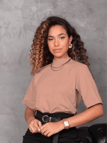 High-Neck Cotton T-Shirts Inspired By Zaara, Solid T-Shirt, Basic Casual, Stripped, Women's Blouse, Fashion, Summer 2024 - 卡布奇諾 - 查看 1