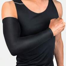 1 件籃球前臂套加長護肘墊運動保護透氣彈性防紫外線適合騎自行車、釣魚、跑步 - 白色 - 查看 3